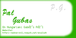 pal gubas business card